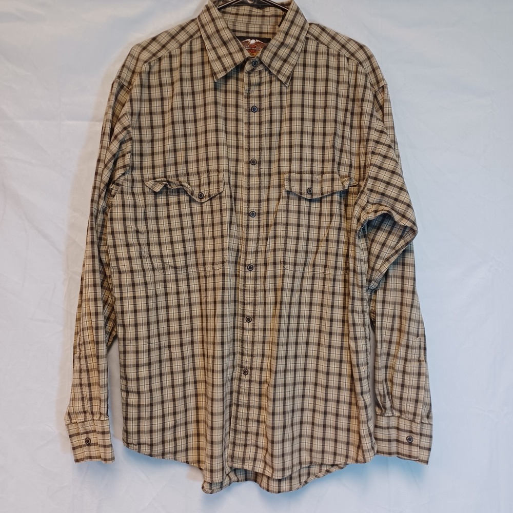 Genuine Harley‎ Davidson Plaid Long Sleeve Button Down Size Size Large